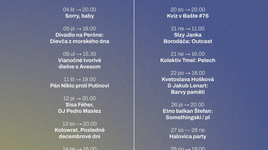 Program v Bašte: DECEMBER 2025