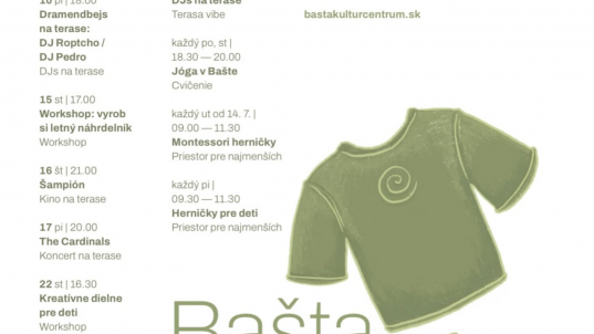 Program v Bašte: JÚL 2026