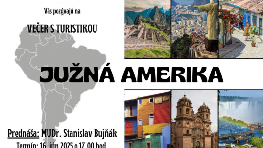 Večer s turistikou: Južná Amerika