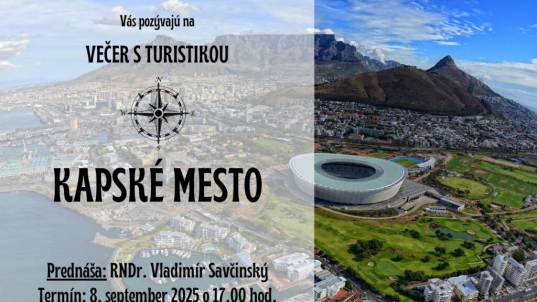 Večer s turistikou: Kapské mesto