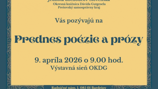 PREDNES POÉZIE A PRÓZY