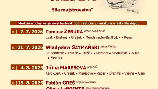 34. ORGANOVÉ DNI JOZEFA GREŠÁKA