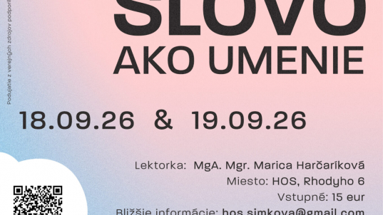 Slovo ako umenie