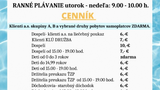 Letné kúpalisko s vyhrievanou vodou
