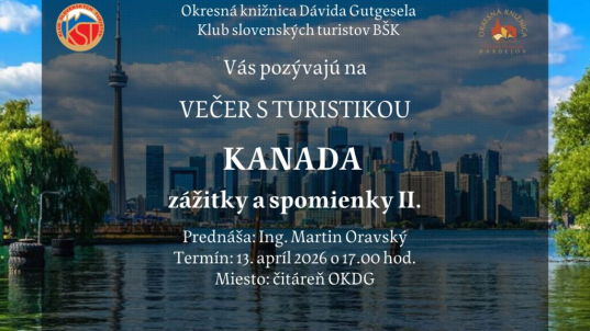 Večer s turistikou: Kanada, zážitky a spomienky II.