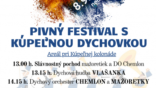 Pivný festival s kúpeľnou dychovkou