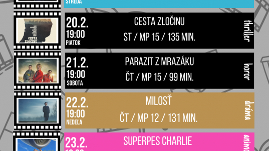 Program kino Dukla: FEBRUÁR 2026