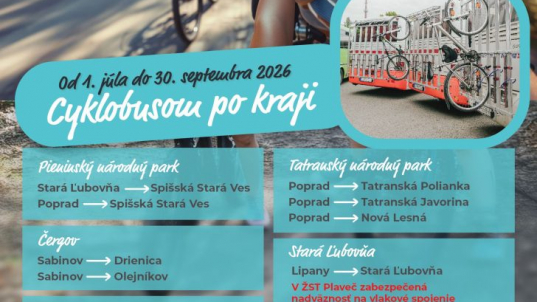 Cyklobusy počas leta aj v našom regióne